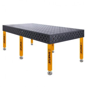 Stół spawalniczy SPARTUS MAXIMUS 3D 2400x1200x200mm | D28 | 6 nóg ze stopami L=650mm