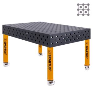 Stół spawalniczy SPARTUS MAXIMUS 3D 1500x1000x200mm | diagonalny | D28 | 4 nogi z kółkami L=550mm