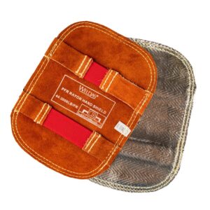 [OUTLET] Aluminizowana osłona na rękę odbiająca wysoką temperaturę, skóra od wewnątrz /para