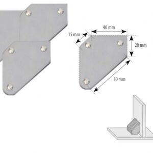 Zestaw magnesów kątowych 4szt. udźwig: 4kg
