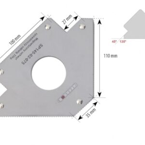 Magnetyczny uchwyt spawalniczy strzałka udźwig: 33kg