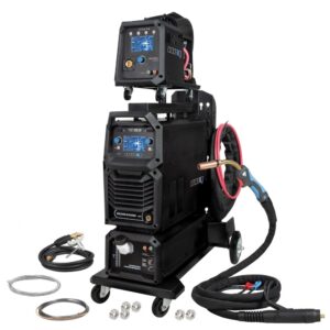 EasyMIG 500 DUAL PULSE [źródło, chłodnica, podajnik, wózek, przewód zespolony 5m] pakiet