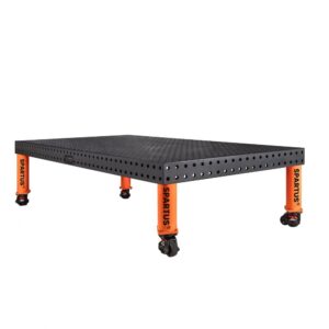 Stół spawalniczy SPARTUS MAXIMUS 3D 2000x1000x100mm | system D16 | 4 nogi z kółkami L=350mm