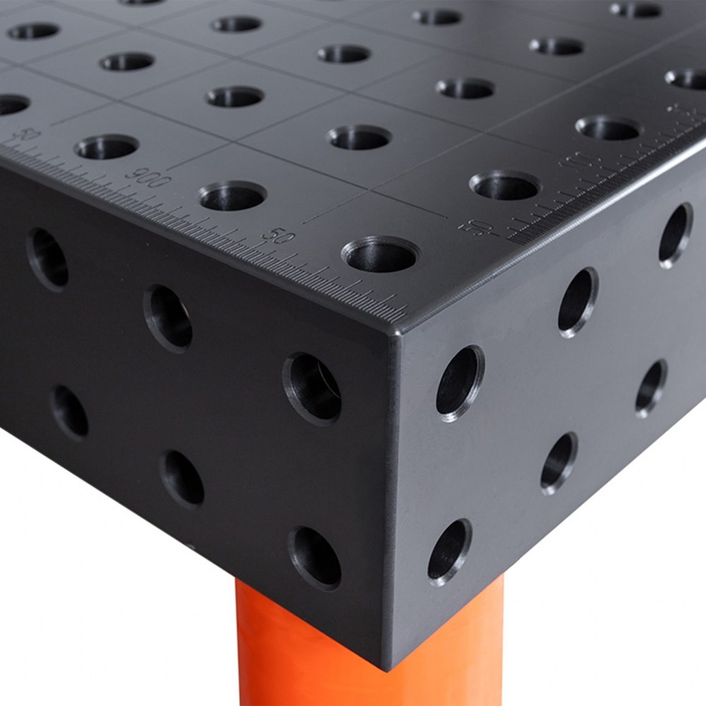 Stół spawalniczy SPARTUS MAXIMUS 3D 2400x1200x100mm | system D16 | 6 nóg z kółkami L=650mm - obrazek 2