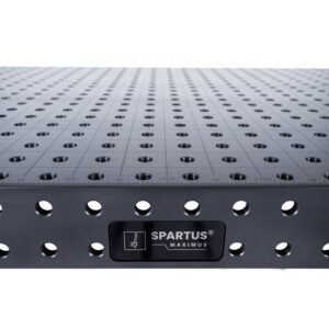 Stół spawalniczy SPARTUS MAXIMUS 3D 2400x1200x100mm | system D16 | 6 nóg z kółkami L=730mm
