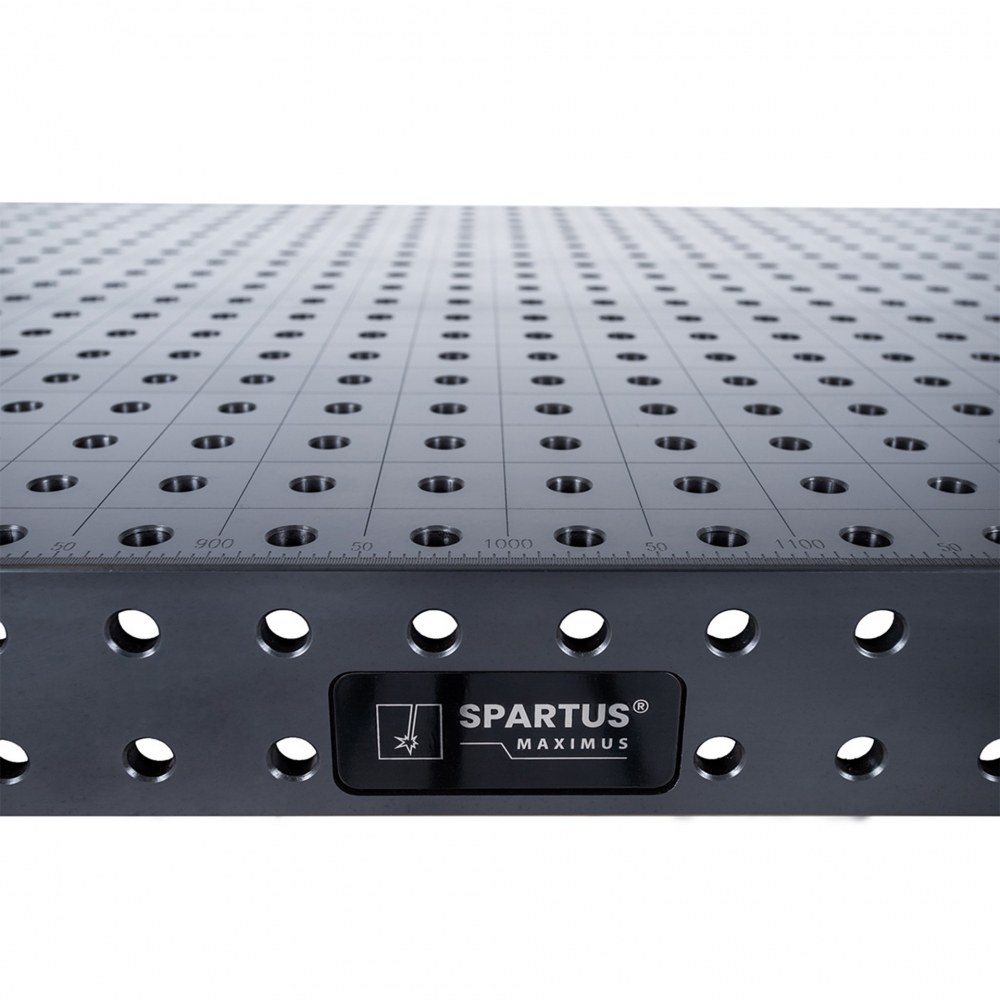 Stół spawalniczy SPARTUS MAXIMUS 3D 2400x1200x100mm | system D16 | 6 nóg z kółkami L=200mm - obrazek 2