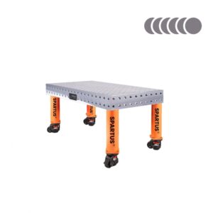 Stół spawalniczy SPARTUS HERMES 3D 1000x500x100mm | system D16 | 4 nogi z kółkami L=350mm