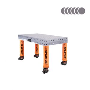 Stół spawalniczy SPARTUS HERMES 3D 1000x500x100mm | system D16 | 4 nogi z kółkami L=450mm