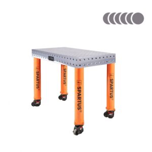 Stół spawalniczy SPARTUS HERMES 3D 1000x500x100mm | system D16 | 4 nogi z kółkami L=650mm