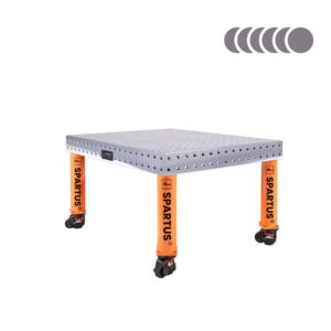 Stół spawalniczy SPARTUS HERMES 3D 1000x800x100mm | system D16 | 4 nogi z kółkami L=450mm