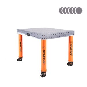 Stół spawalniczy SPARTUS HERMES 3D 1000x800x100mm | system D16 | 4 nogi z kółkami L=650mm