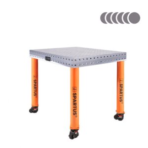Stół spawalniczy SPARTUS HERMES 3D 1000x800x100mm | system D16 | 4 nogi z kółkami L=730mm
