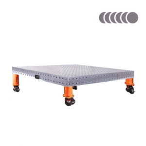 Stół spawalniczy SPARTUS HERMES 3D 1200x1200x100mm | system D16 | 4 nogi z kółkami L=200mm