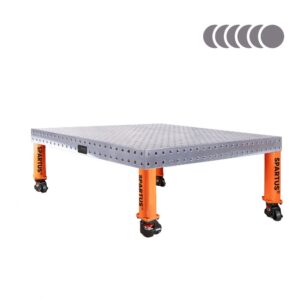 Stół spawalniczy SPARTUS HERMES 3D 1200x1200x100mm | system D16 | 4 nogi z kółkami L=350mm