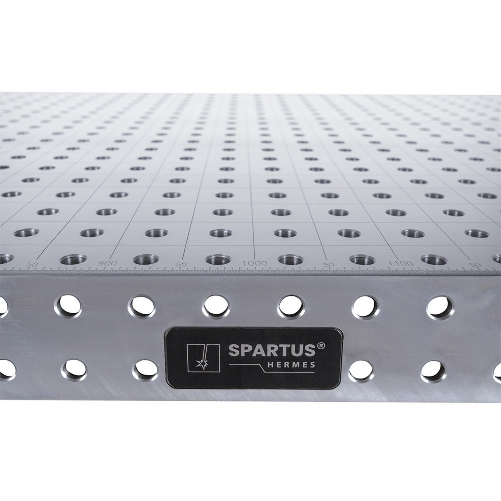 Stół spawalniczy SPARTUS HERMES 3D 1500x600x100mm | system D16 | 4 nogi z kółkami L=730mm - obrazek 2