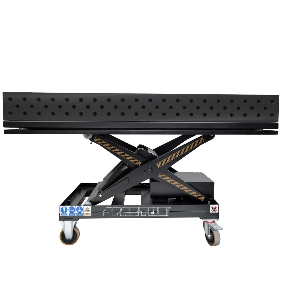 Stół spawalniczy SPARTUS MAXIMUS 3D 2000x1000x200mm na podnośniku elektrohydraulicznym