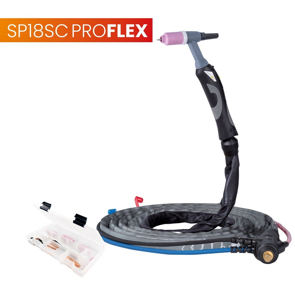 Uchwyt TIG 18SC, 4m, seria ProFLEX, 1B, pakiet U, przyłącze pasujące do ESAB®