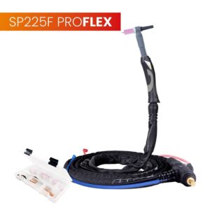 Uchwyt TIG 225F z główką SP9-70, 4m, seria ProFLEX, mini 1B, pakiet U, przyłącze pasujące do ESAB®